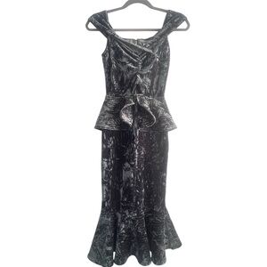 L’ATISTE Velvet Con Dress Size S